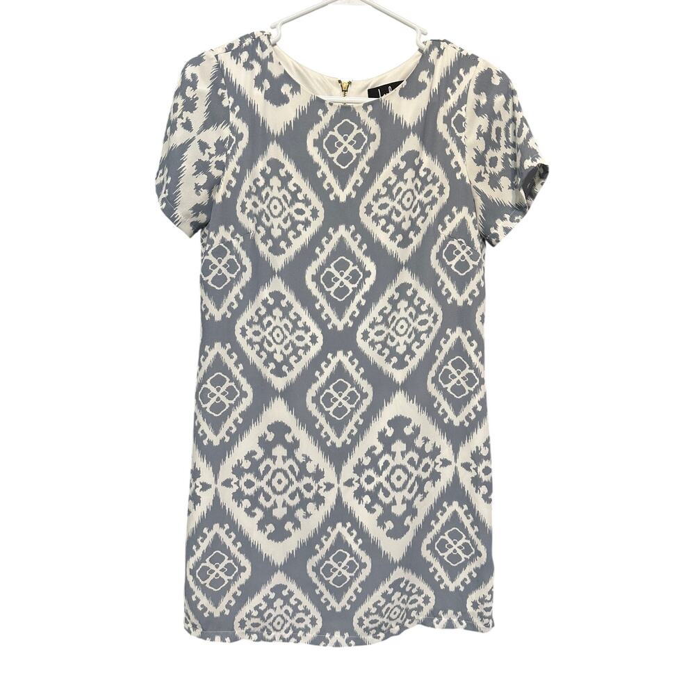 Lulu's‎ Give Me A Print Light Blue Shift Dress Size Small